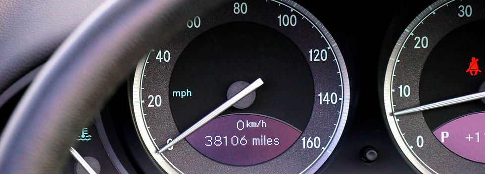 Car Speedometer Closeup