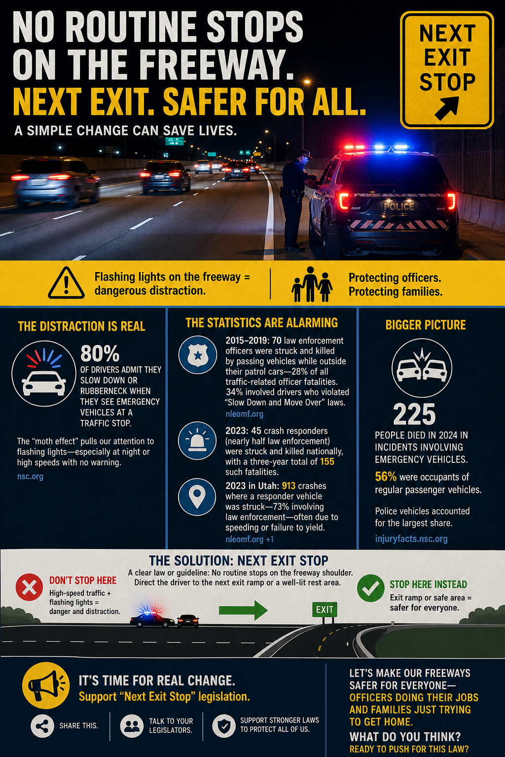 TAKE THE NEXT EXIT. Save lives.