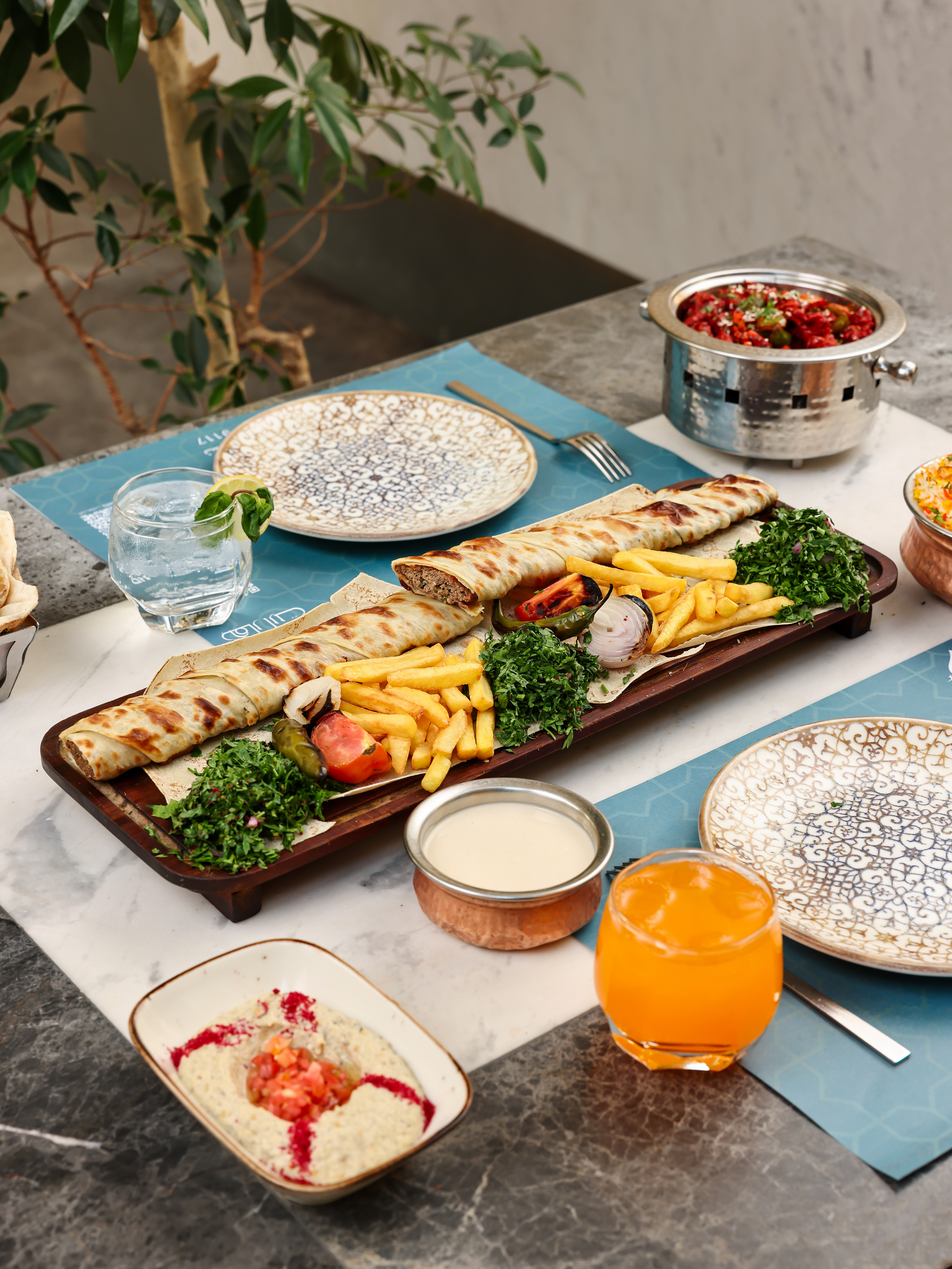 Arranged Food and Objects