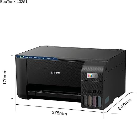 Thumbnail: Epson Ecotank L3251 Home Ink Tank Printer A4, Colour, 3-In-1 With Wifi And Smart
