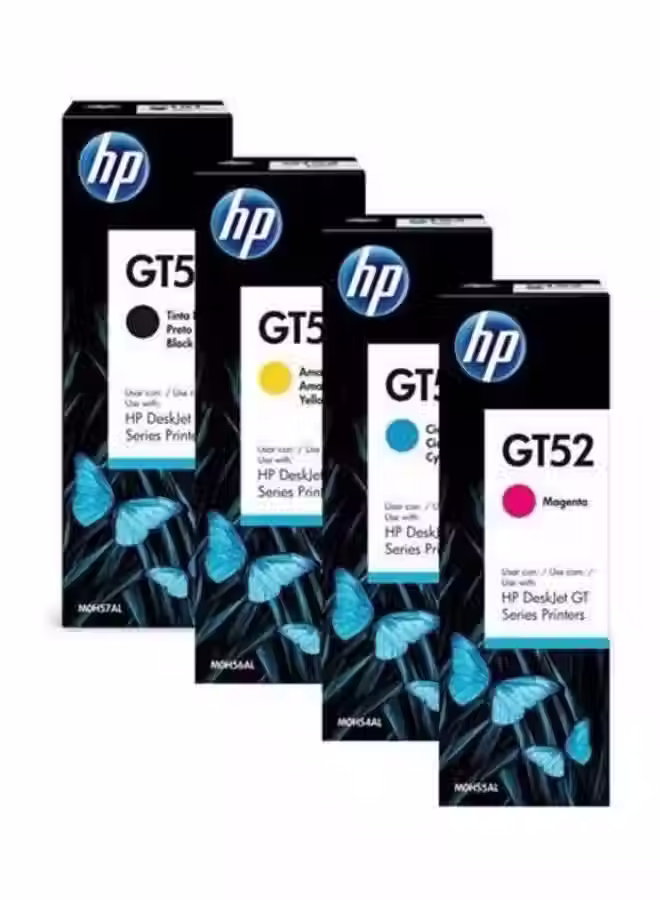 HP GT53 XL and GT52 Genuine 4-Color Ink set for HP Ink Tank Printers