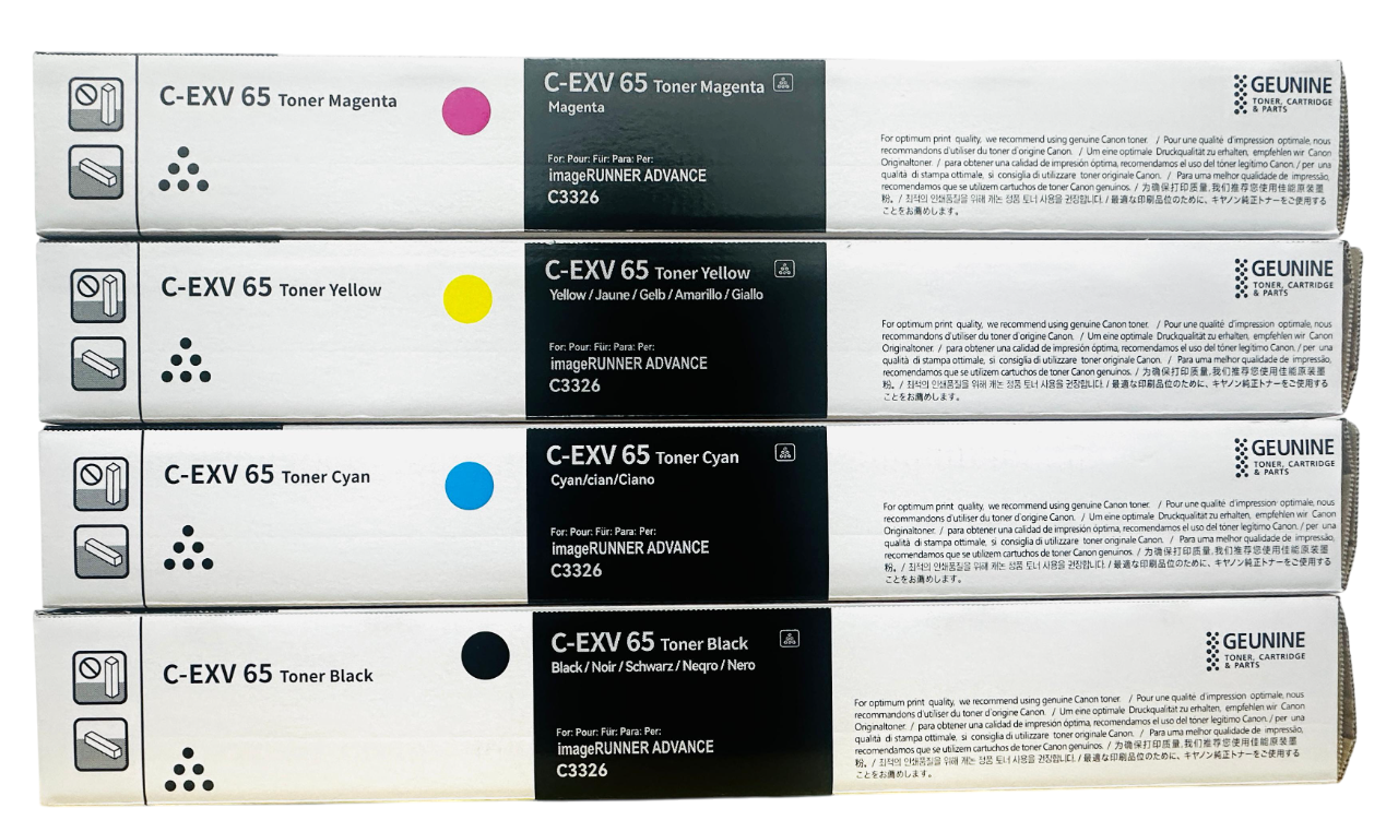 C EXV 65 Full Combo Set This Compatible toner cartridge is suitable for Printer Canon IR Adv DX-C5840i, DX-C5850i, DXC5860i,