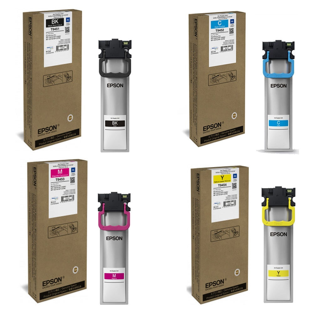 Epson T945 series 4-Color Ink supply unit for Epson WorkForce Pro WF-C5210 C5290