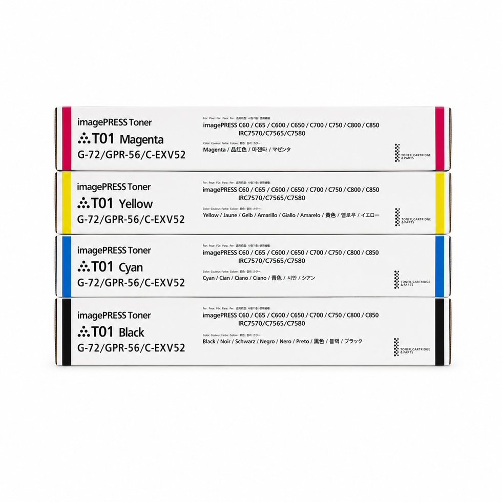 C EXV 65 Full Combo Set This Compatible toner cartridge is suitable for Printer Canon IR Adv DX-C5840i, DX-C5850i, DXC5860i,