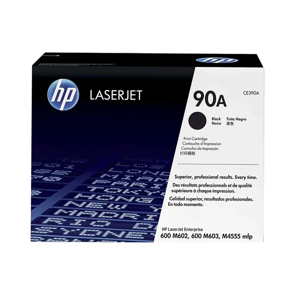 Genuine HP 90A Black LaserJet Toner Cartridge (CE390A)