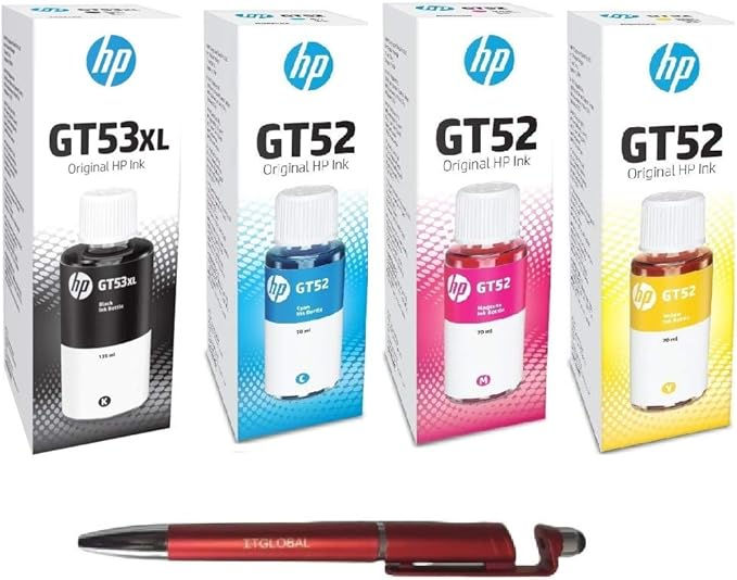 HP GT53 XL and GT52 Genuine 4-Color Ink set for HP Ink Tank Printers