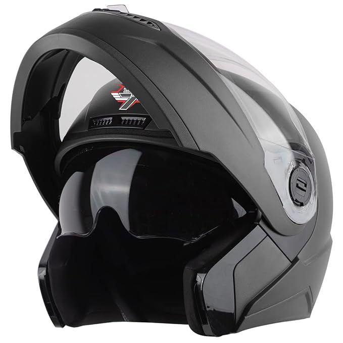 Steelbird SBA-7 7Wings Helmet for Men and Women with Inner Smoke Sun Shield (XL)
