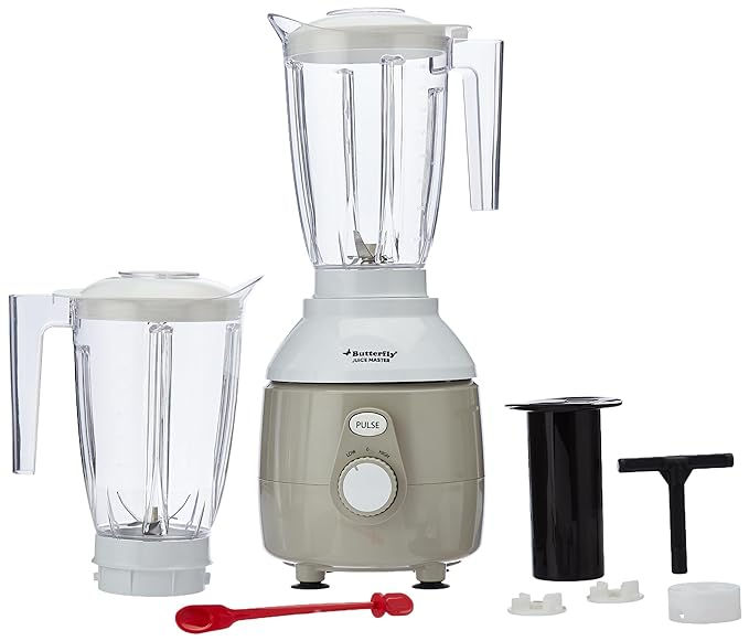 Butterfly Juice Master 900 W 2 Jars (Each 2 Ltr) Garlic Grey