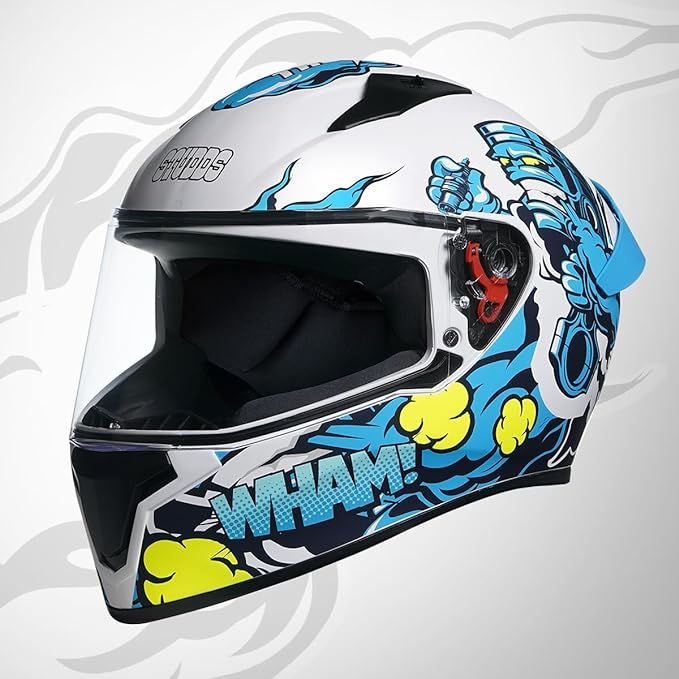 Studds Thunder D10 ISI and DOT Certified Full Face Graphic Helmet