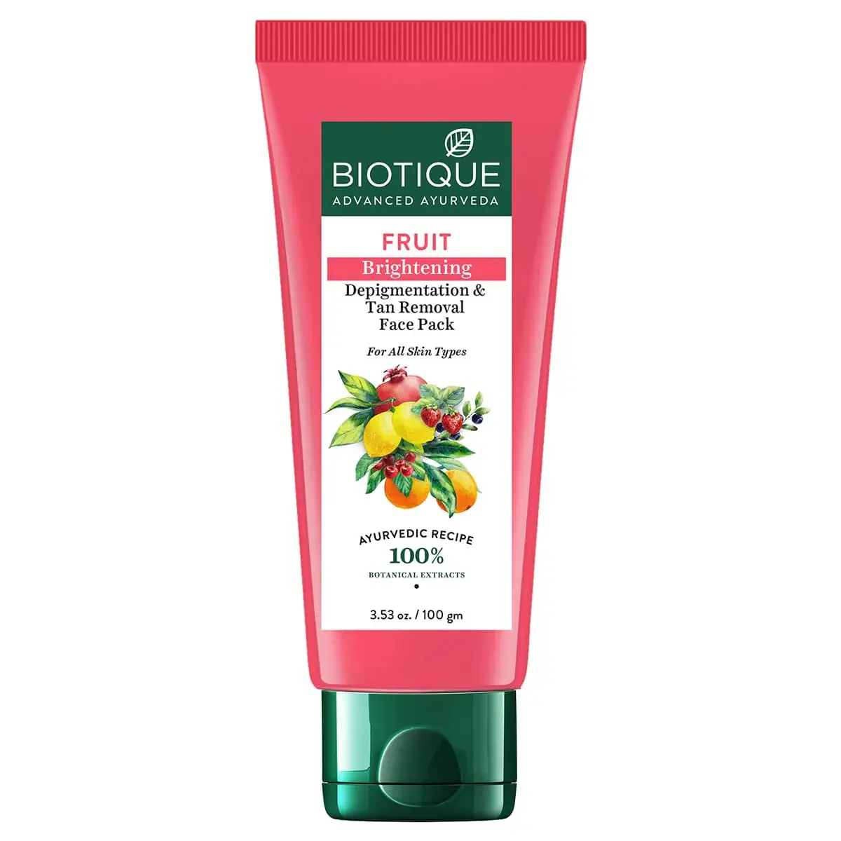 Biotique Fruit Brightening Depigmentation and Tan Removal Face Pack - 100 g
