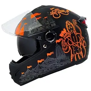 Steelbird SBH-34 Jai Shree Ram Reflective Full Face Graphic Helmet(Size: L)