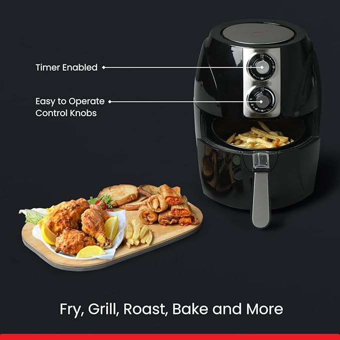 Electric Air Fryer with Temperature and Timer Control