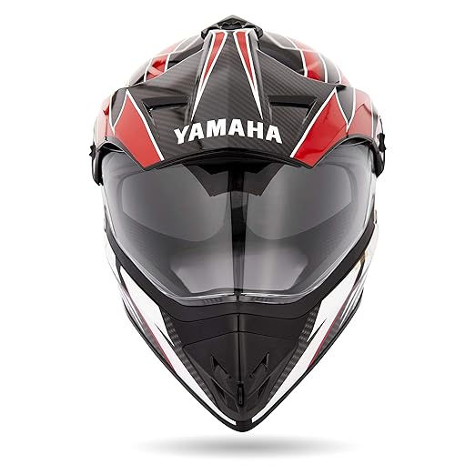 Yamaha YR8 Polycarbonate Full Face Helmet (Red, Size L)