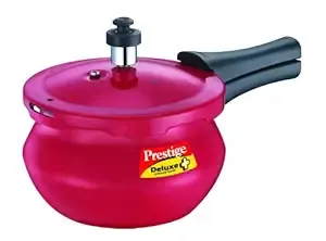 Prestige 2L Deluxe Plus Baby Induction Base Aluminium Outer Lid Pressure Handi
