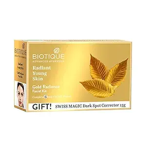 Biotique Gold Radiant Skin Youth Facial| 6-Step Facial Kit for Radiant Skin