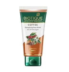 Biotique Coffee Energizing Face Wash 150ml | Purifies Skin, Unclog Pores