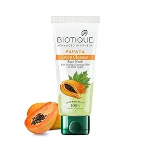 Biotique Papaya Deep Cleanse Face Wash | Gentle Exfoliation