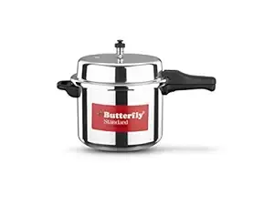 Butterfly Standard Aluminium Outer Lid Pressure Cooker, 10 Litrer