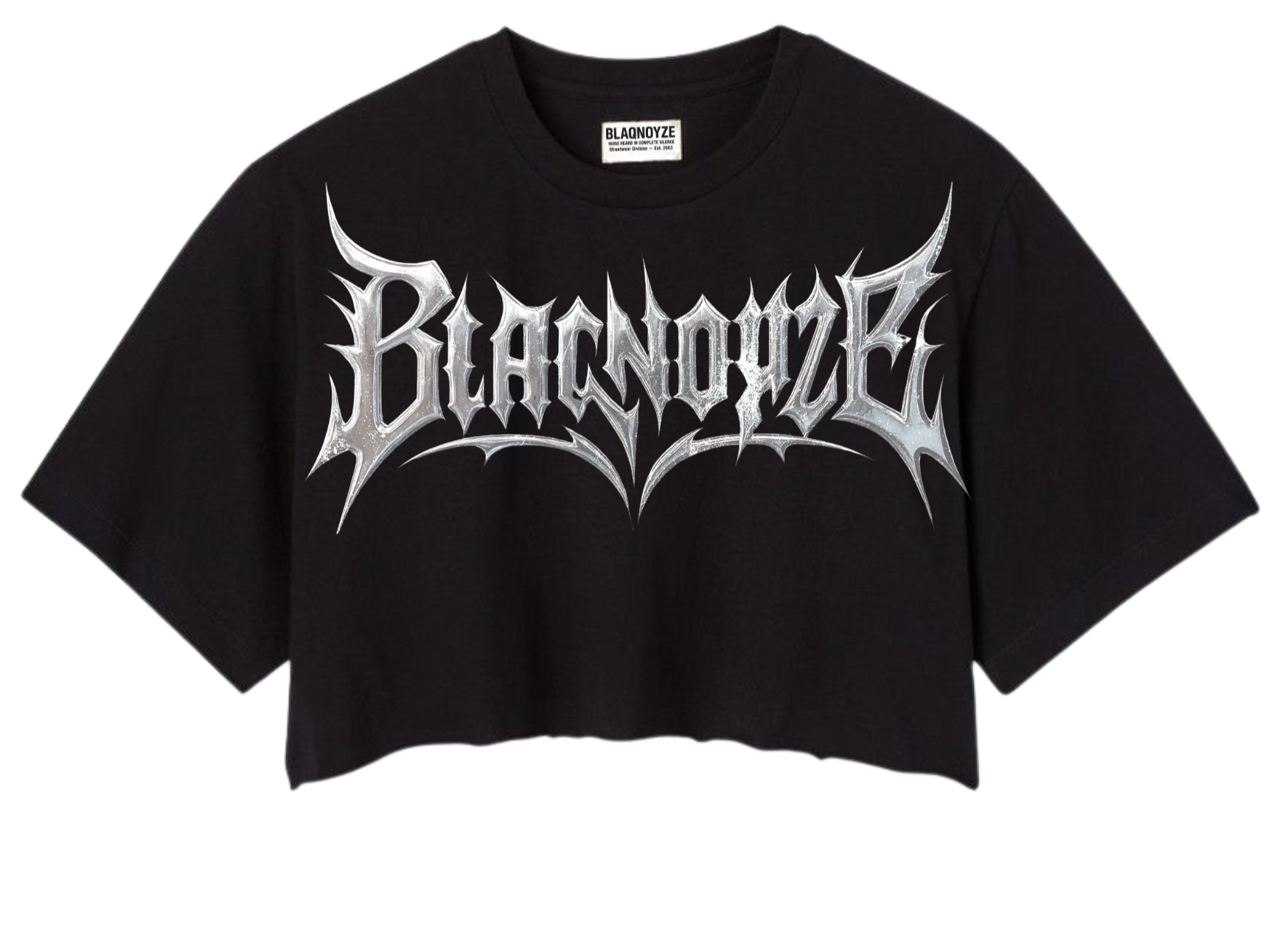 "Steel Script" Womens Crop