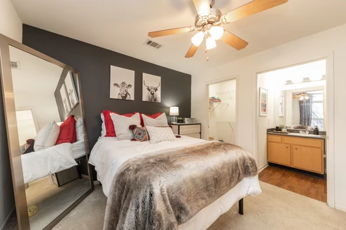 Private bedroom and bathroom for every resident
