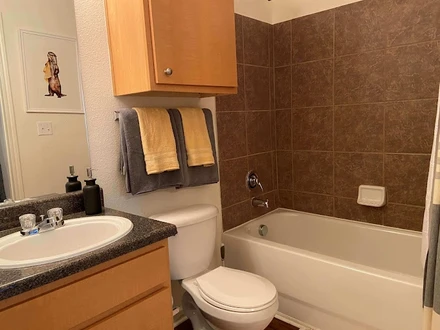 Full sized private bathrooms