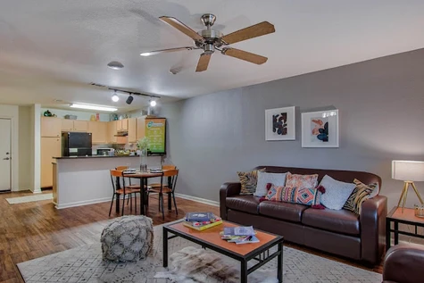 Ceiling fans in every bedroom and common area