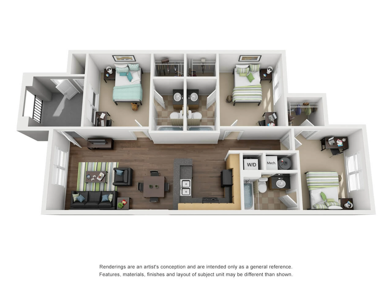 College Town on the River Collegiate Floor Plan