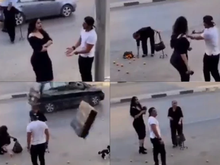 Pareja discute en la calle y la historia da un giro extraño estilo TELENOVELA!