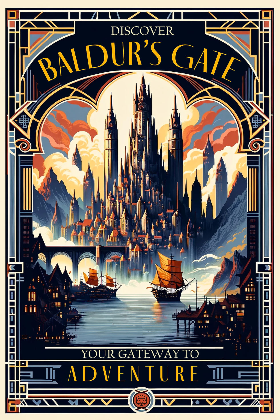 Baldur's Gate Travel Poster