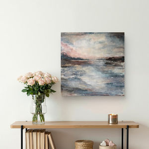 HORIZONTE INTERIOR. Cuadro con texturas. 90x90 cm. 