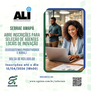 SEBRAE/AP abre inscrições para Processo Seletivo doALI (Agente Local de Inovação)