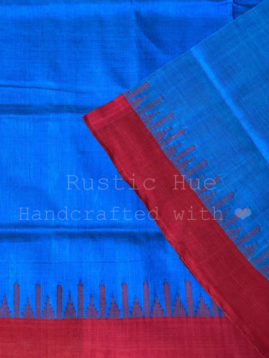 Thumbnail: Blue-Red Patta Bapta Saree