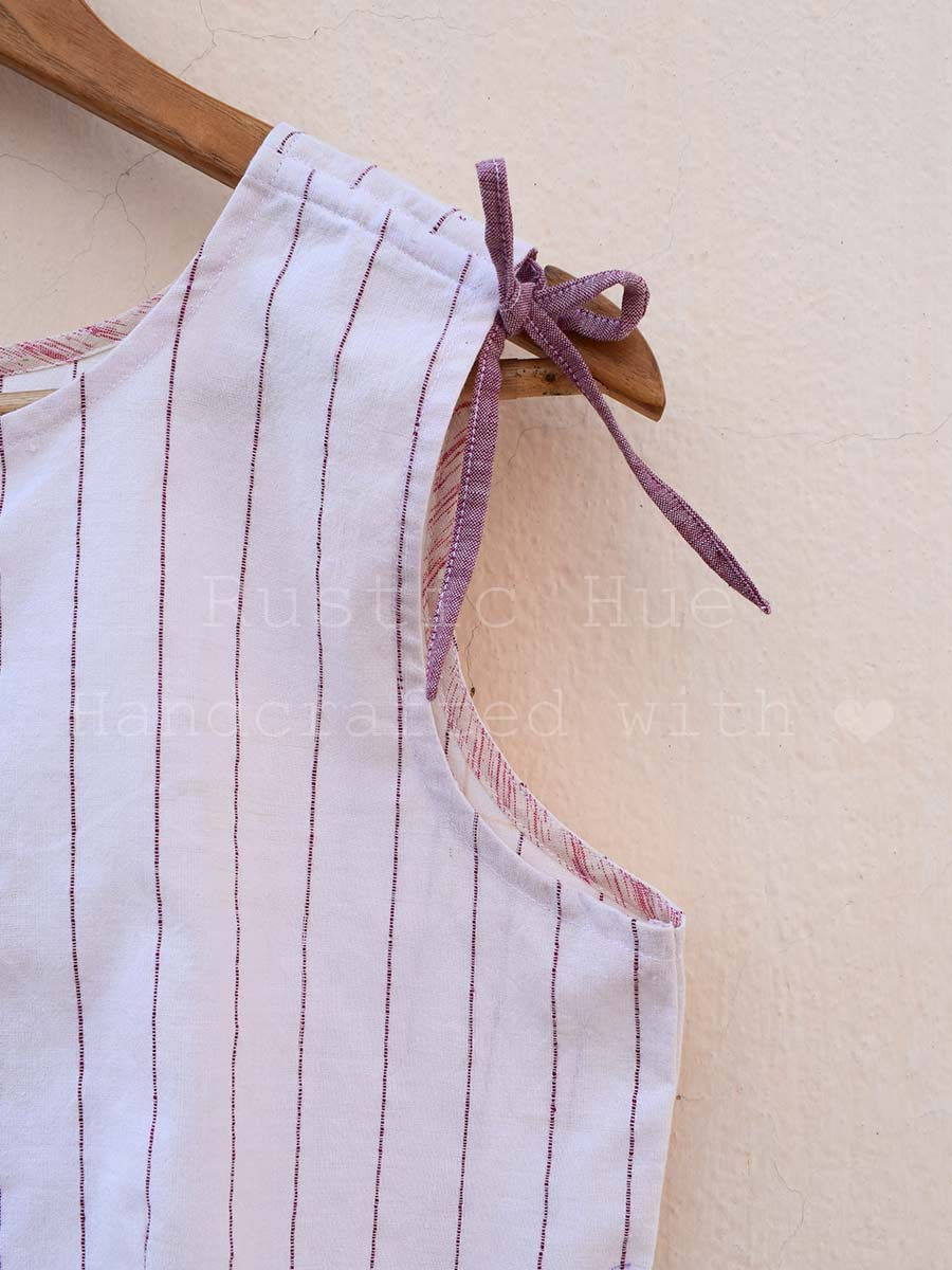 Thumbnail: Doria-Ikat Jugaad Top (White)