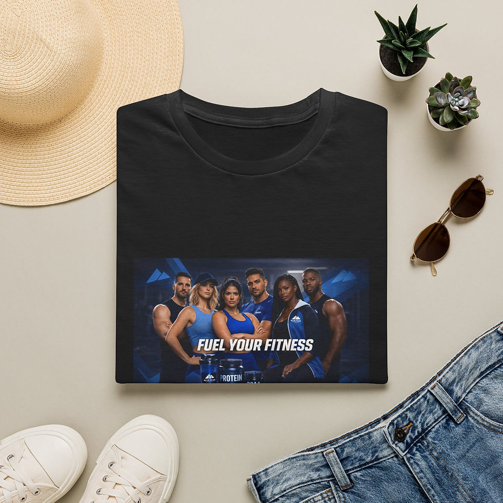 Thumbnail: Fuel Your Fitness T-Shirt — Motivational Gym Crew Tee