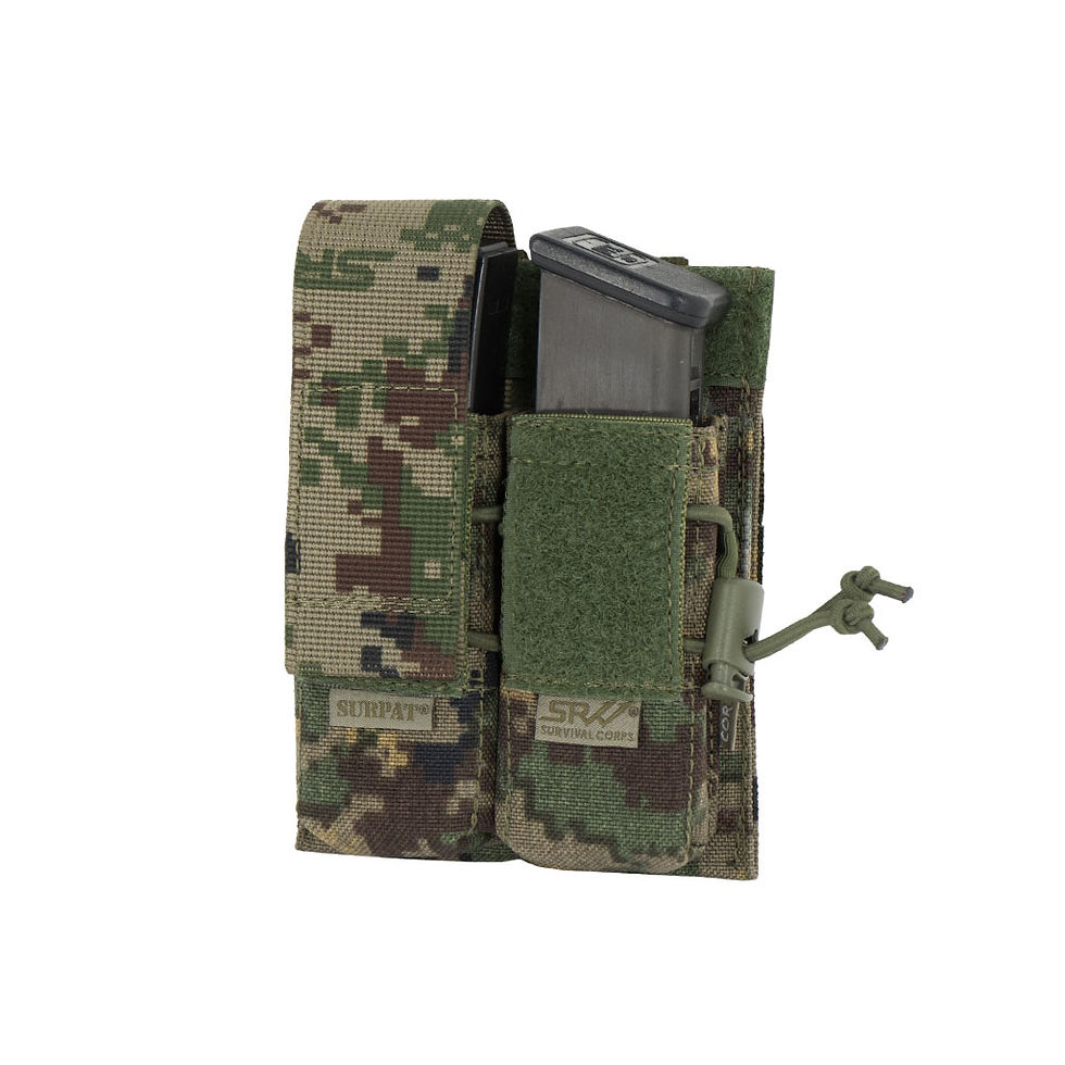 Thumbnail: Tactical Pouch For 2 Pistol Magazines FAST-PLC-2 MOLLE Survival Corps Russian