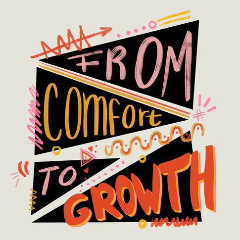 Lettering with a positive message to motivate people and improve mental health, created by Nhefertiti Art.
