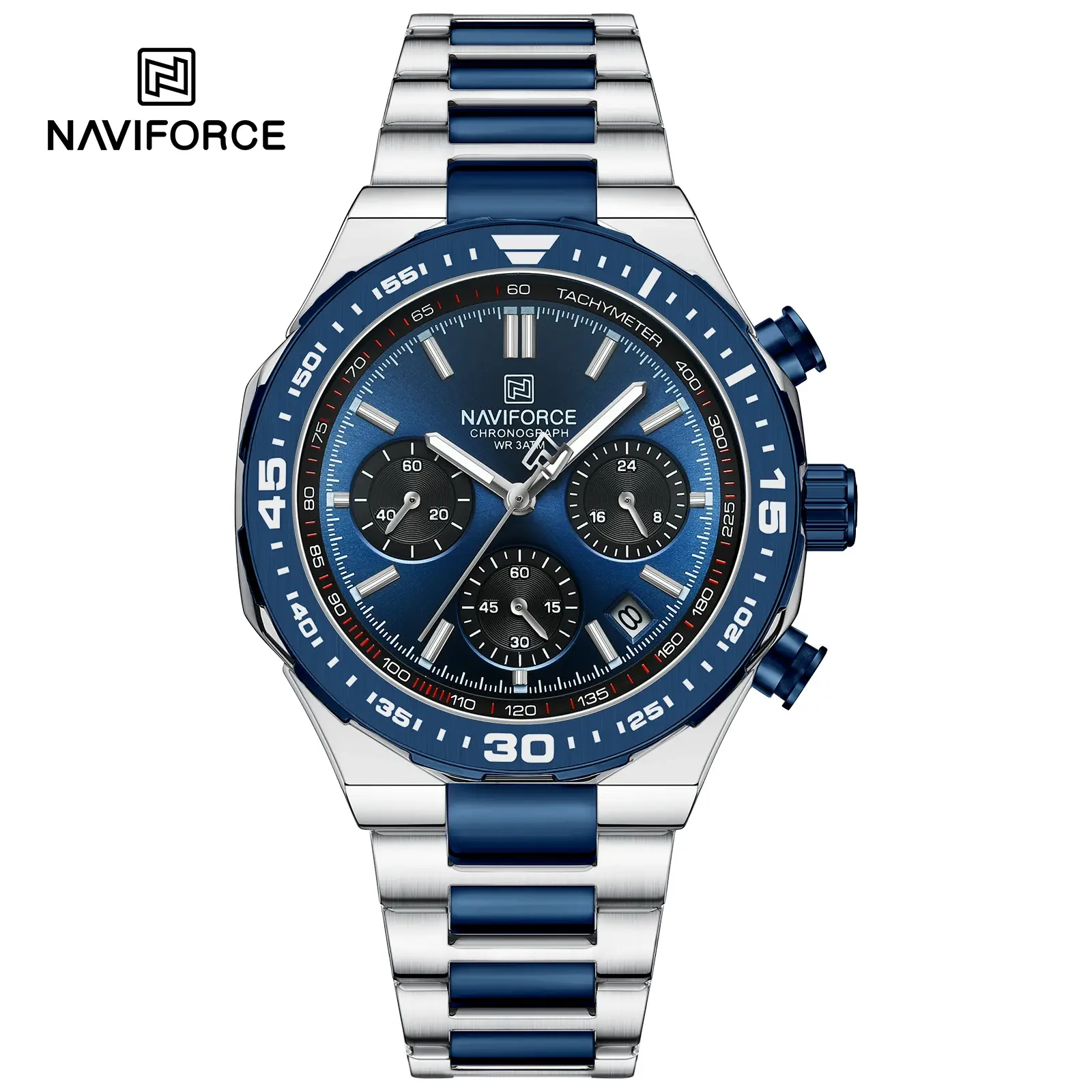 NAVIFORCE Top Brand Original Men Watch Sport Luxury Military Chronograph Waterpr