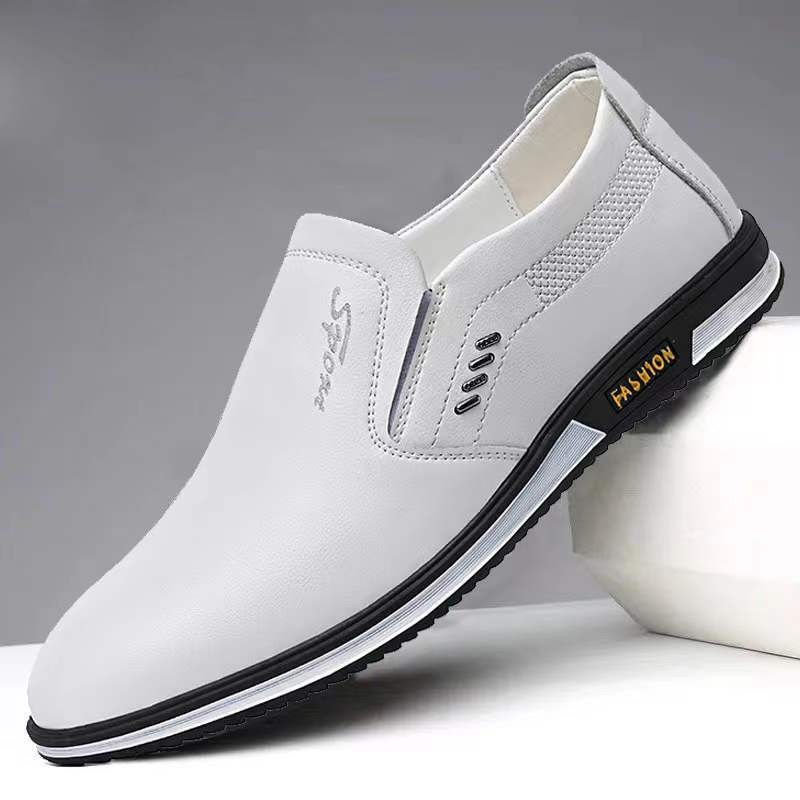 Luxury Men's Leather Shoes Comfortable Loafers Slip on Male Moccasins Non Slip D