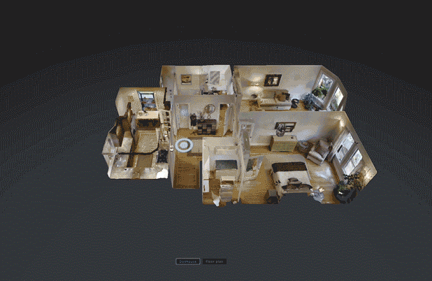 Matterport 3D virtual tour of a luxury home, offering a detailed walkthrough of the property’s interior.
