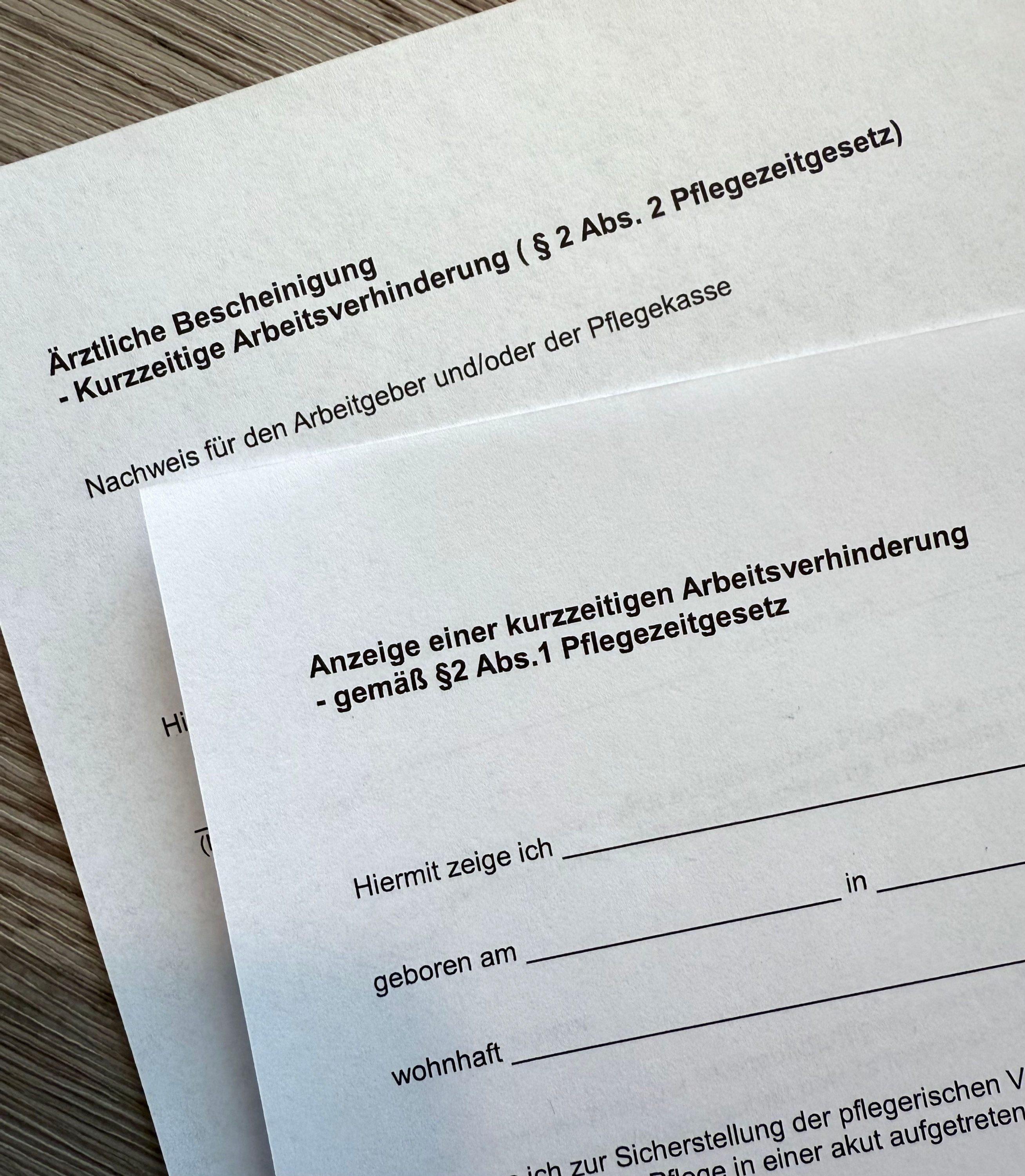 Kurzzeitige Arbeitsverhinderung - Dokumenten Paket