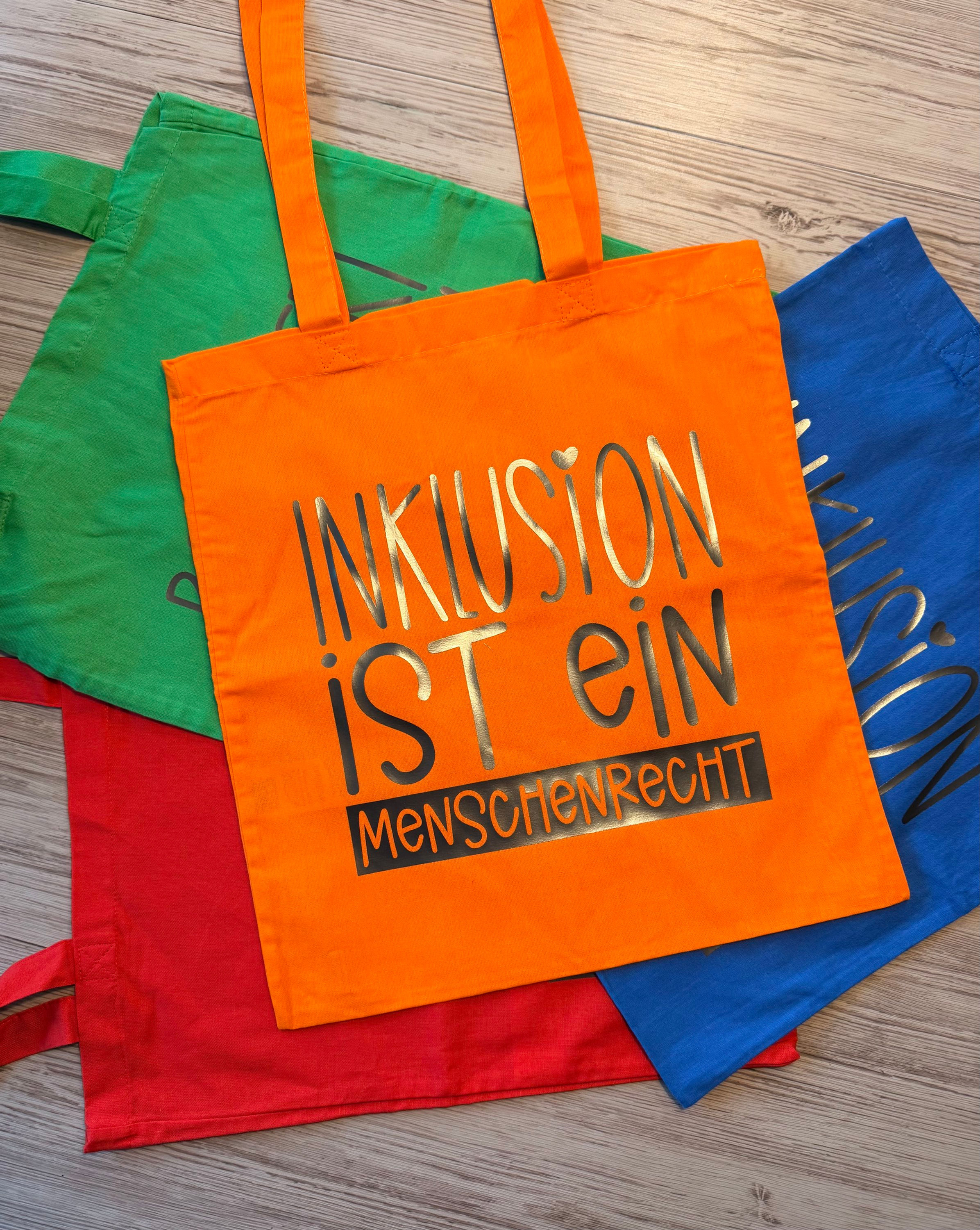 Orange Baumwolltasche