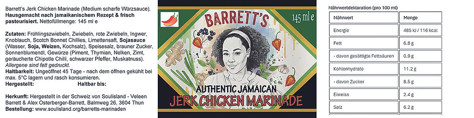Etikett Barretts Marinade