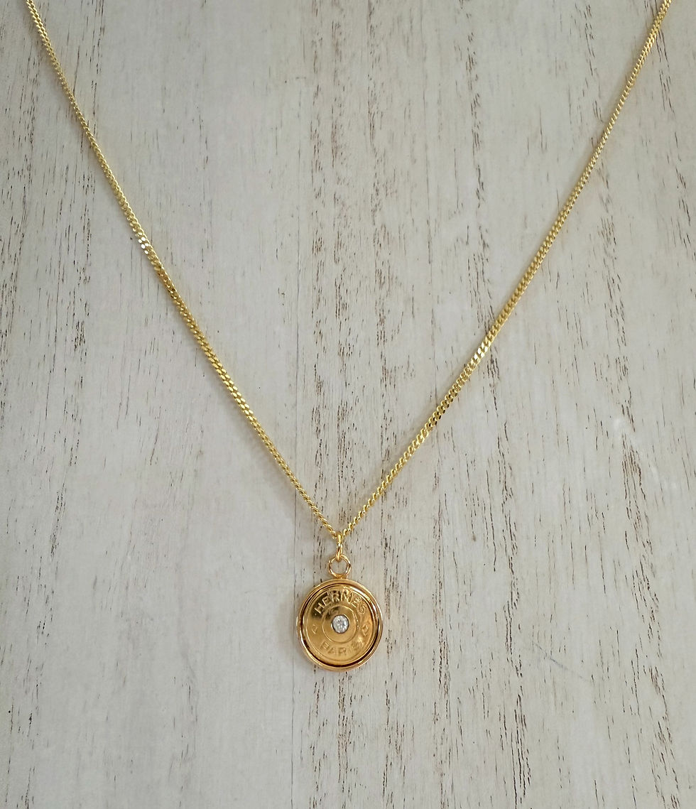 Authentic repurposed Hermes necklace