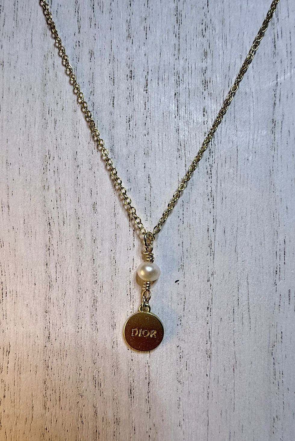 Authentic repurposed Dior necklace