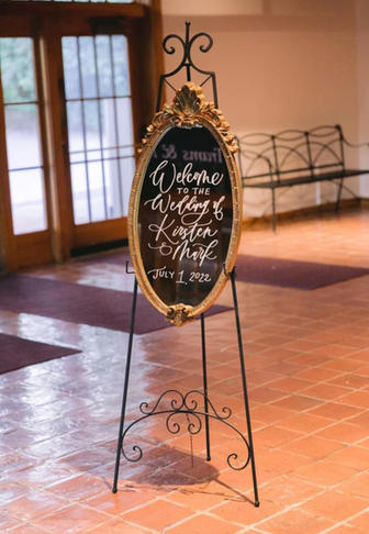 mirror welcome sign