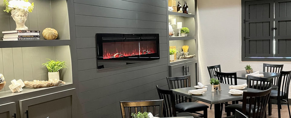Artisan's Restaurant Toms River cozy fireplace