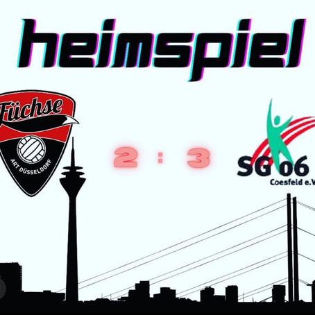 Spielbericht ART Düsseldorf - SG Coesfeld 06 2:3 (25-22, 28-26, 16:25, 20:25 ,11:15) 17.10.2020