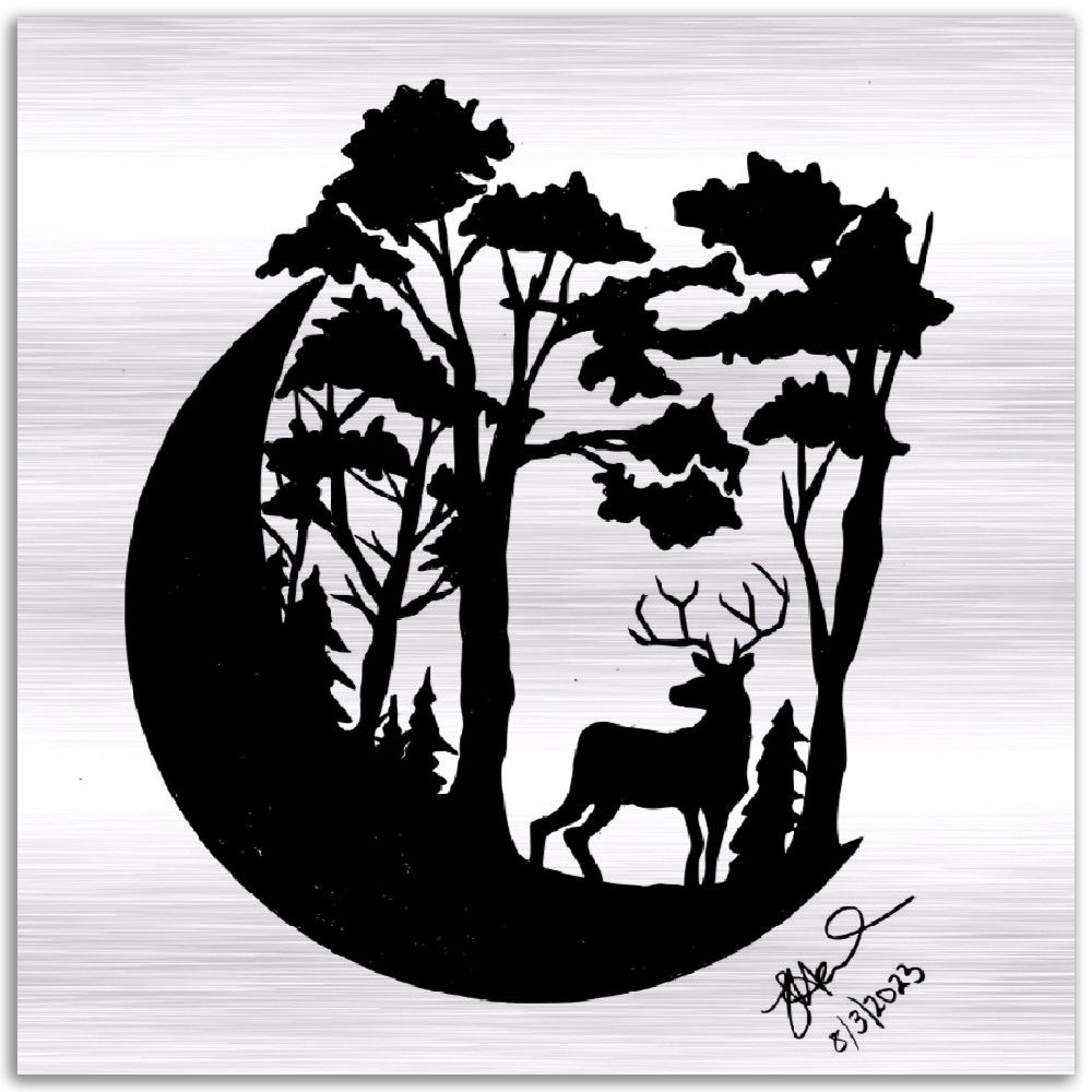 Woodlands Brushed Aluminum Print