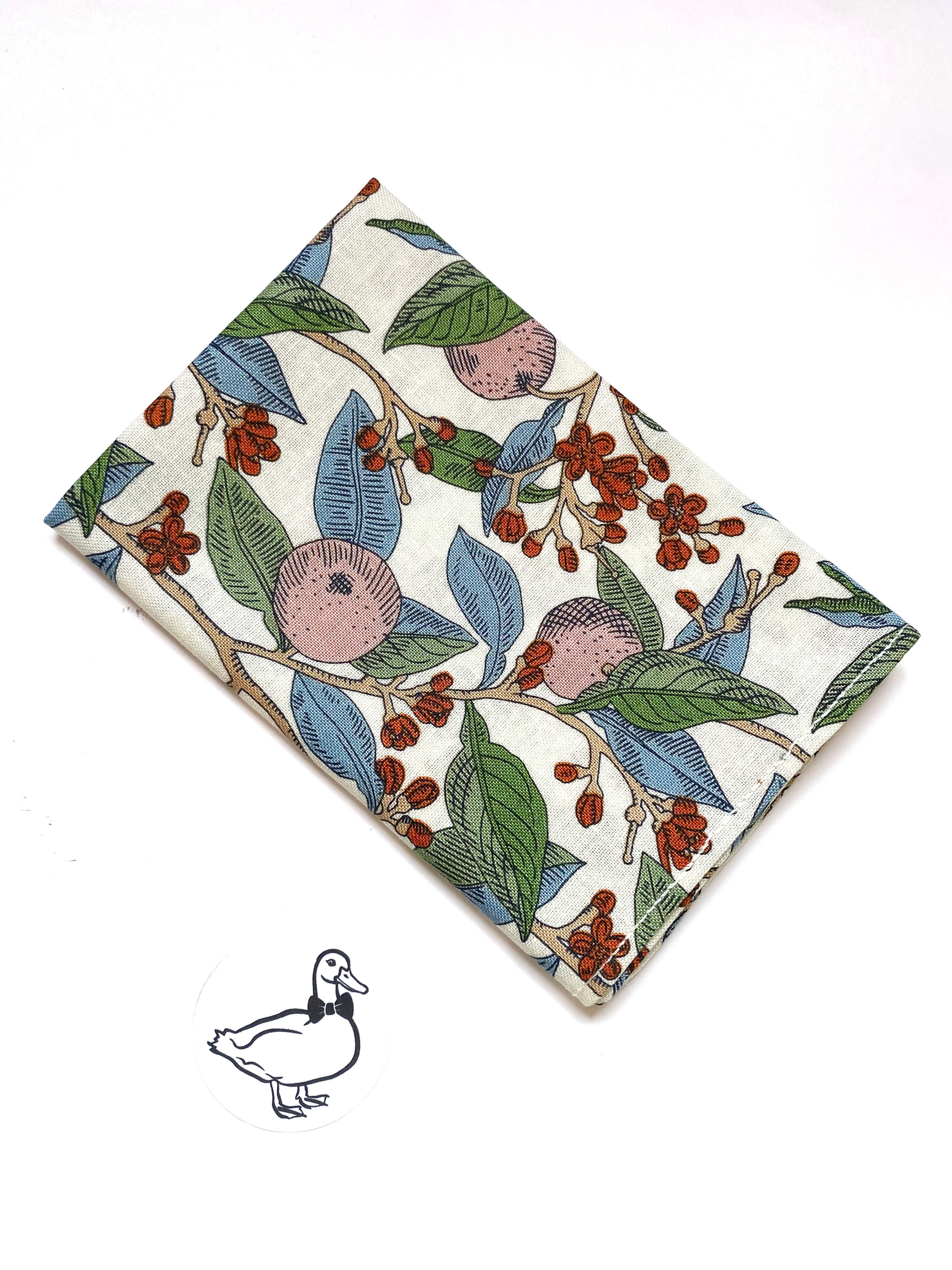 Sherwood Blue and Pink Fruits Pocket Square in Liberty of London