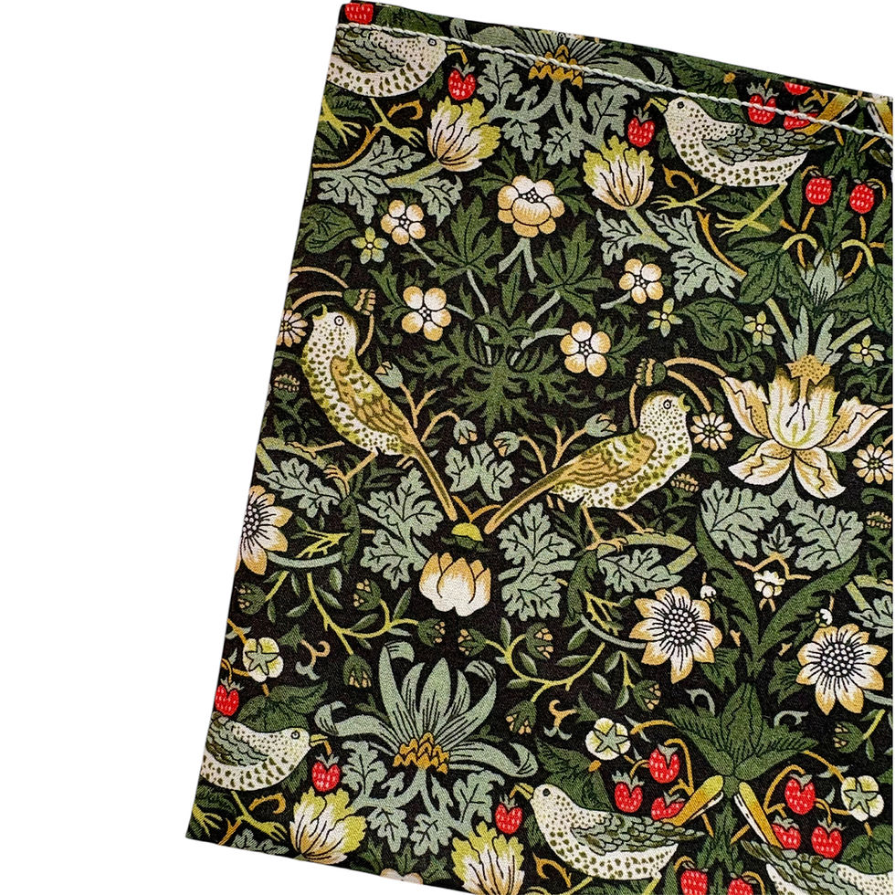 Thumbnail: Grindleford Emerald Green Pocket Square in Liberty of London - Strawberry Theif